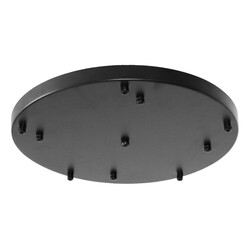 Fantasia plafondrozet 5-voudig Ø40cm zwart staal IP20