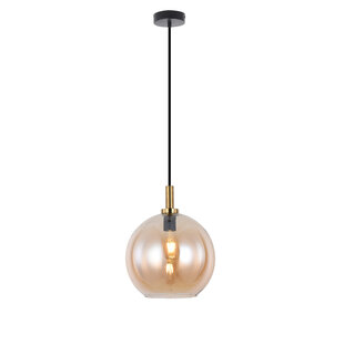 Lámpara colgante Fantasia OSIRA Ø300mm negro-oro-ámbar