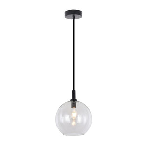 Aris hanging lamp Ø200mm E27 Black, clear glass