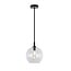 Fantasia Fantasia Aris pendant lamp Ø200mm, E27 socket, black metal with clear glass, 1 light point, IP20