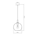 Fantasia Fantasia Aris hanglamp Ø200mm, E27 fitting, zwart metaal met helder glas, 1 lichtpunt, IP20