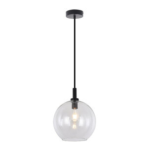 Aris hanging lamp Ø250mm E27 Black, clear glass