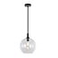 Fantasia Fantasia Osira hanging lamp E27 black, clear glass Ø250mm - steel pendant lamp with 1 light point, IP20