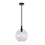 Fantasia Fantasia Osira hanglamp E27 zwart, helder glas Ø250mm - stalen hanglamp met 1 lichtpunt, IP20