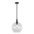 Fantasia Fantasia Osira hanging lamp E27 black, clear glass Ø300mm - steel pendant lamp with 1 light point, IP20
