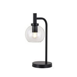 Fantasia Osira Tischleuchte E27 schwarz, klares Glas Ø150mm