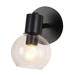 Aris wall light 1x E14 clear glass + switch