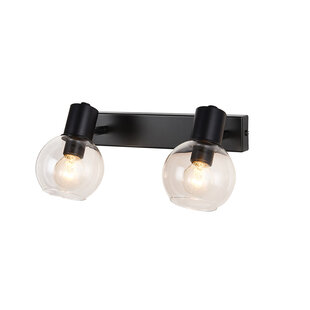 Aris wall light 2x E14 clear glass