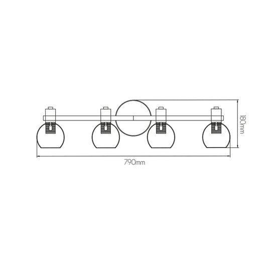 Aris ceiling light beam 4x E14 clear glass