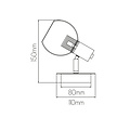 Aplique Iris 1x E14 cristal ámbar + interruptor