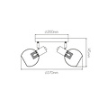 Iris ceiling light 3x E14 amber glass