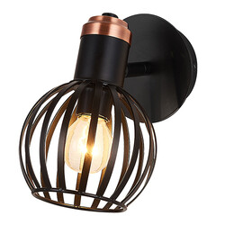 Fantasia RAGA wandlamp E14 zwart/brons met schakelaar