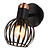 Janeiro wand licht 1x E14 zwart / brons + schakelaar