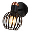 Fantasia RAGA wall light with 1 E14 light point, black/bronze, 110 x 165 mm, IP20, built-in switch