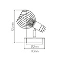 Aplique de pared Fantasia RAGA con 1 punto de luz E14, negro/bronce, 110 x 165 mm, IP20, interruptor integrado