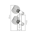 Fantasia Applique murale Fantasia Janeiro 2 points lumineux, culot E14, noir et bronze, acier, dimmable
