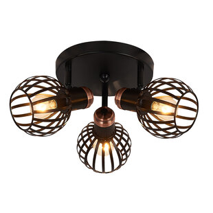 Janeiro ceiling light 3x E14 black / bronze