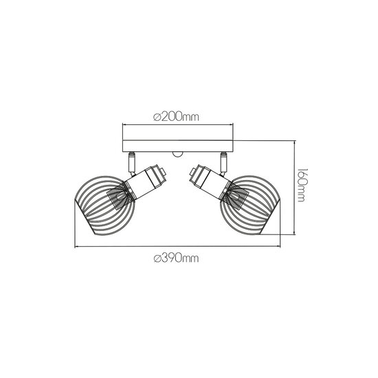 Fantasia Fantasia Janeiro ceiling light with 3 light points, E14 fitting, black with bronze, steel, 390 mm diameter