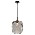 Fantasia Lampara colgante Fantasia Astrid large con casquillo E27, metal negro y cristal gris ceniza, diametro 275 mm, regulable