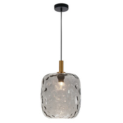 Astrid super pendant lamp E27 Black + ash gray glass Ø275mm