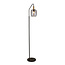 Astrid floor lamp E27 Black + ash gray glass Ø180mm