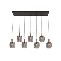 Fantasia Okiru pendant light Beam 7xE27 black, grey glass