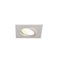 Fantasia Lina vierkante inbouwspot in wit aluminium voor GU10-lamp tot 5W, 90 x 90 mm, IP20, dimbaar