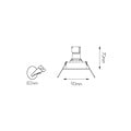Fantasia Spot encastrable carré Lina de Fantasia en aluminium blanc pour ampoule GU10 jusqu'à 5W, IP20, 90 x 90 mm