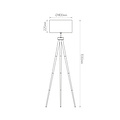 Maxima vloerlamp zwart, 1xE27 excl, incl kap beige