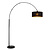 Maria vloerlamp zwart, 1xE27 excl, incl kap zwart + goud