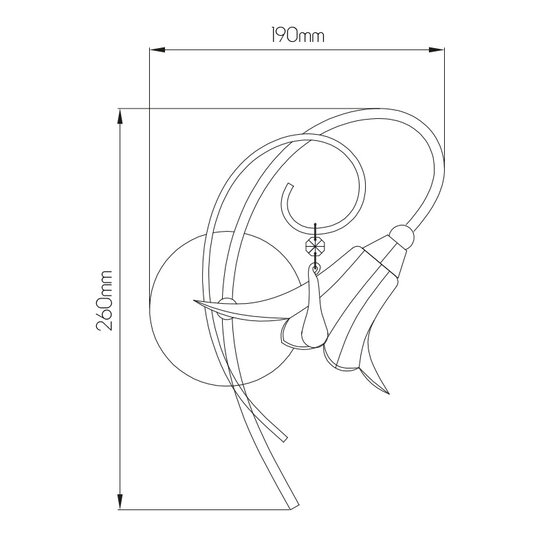 Applique murale Bart chromée 1xG9 LED incl.