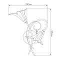 Fantasia Aplique de pared Fantasia Tabor cromado con 2x G9 LED, 335 mm de alto, luz blanco cálido 2700K, IP20