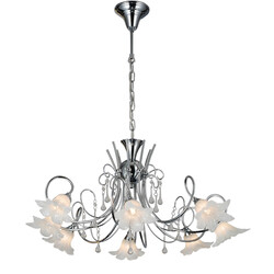 Lámpara colgante Bart 8xG9 cromada LED incl.