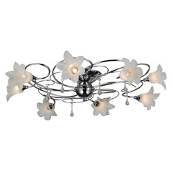 Fantasia Tabor ceiling lamp chrome with 8x G9 LED incl.