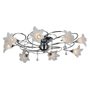 Bart 8xG9 ceiling lamp chrome LED incl.