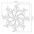 Fantasia Tabor chrome ceiling lamp, 8x G9 LED 2.5W incl., 776 mm diameter, 270 mm height, 2700K warm white