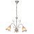 Fantasia Surya chandelier 3x E14, steel and glass, antique white