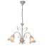 Fantasia Surya chandelier with 3x E14 sockets, antique white steel frame with glass, max. 40W per lamp, IP20, 587 x 401 mm