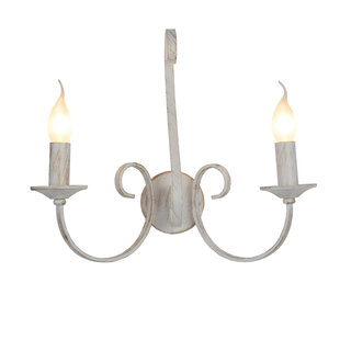 Mark 2x E14 wall light antique white