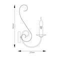 Mark 2x E14 wandlicht antiek wit