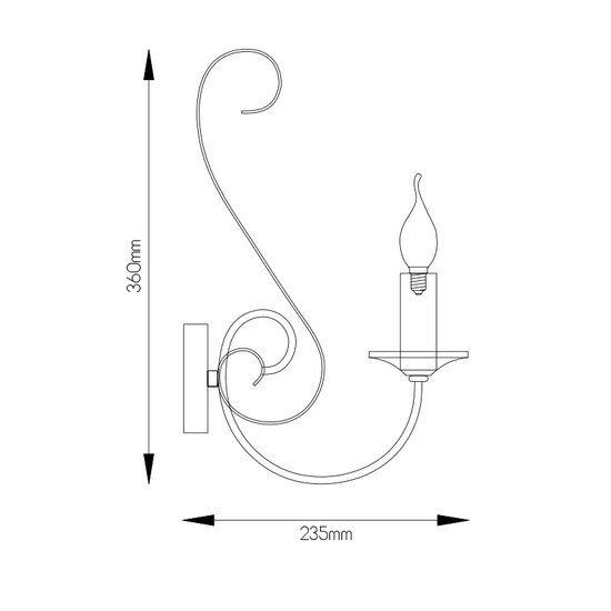 Mark 2x E14 wandlicht antiek wit