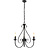 Fantasia Mark lustre 3 lumières E14 noir antique, acier et verre