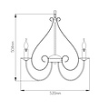 Mark chandelier 3x E14 antique black