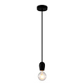 Fantasia Lámpara colgante cónica Fantasia Kobe negra, casquillo E27, ancho 100 mm, cable 300 cm, IP20
