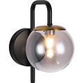Fantasia Applique murale Fantasia Tsuru avec 1x ampoule G9 LED (2,5W, 2700K), noir mat/bronze verre gris, 195 x 210 mm, IP20