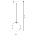 Hasselt black and bronze pendant lamp 1x G9 LED incl.
