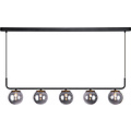 Hasselt pendant 5x G9 LED incl. matt black/bronze
