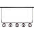 Hasselt pendel 5x G9 LED incl. mat zwart/brons