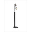 Fantasia Hasselt floor lamp with 2x G9 LED and dimmer (both included), matt black and bronze with ash grey glass