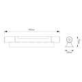 Fantasia Tour aplique de pared LED, 5W LED 400 lúmenes 3000K blanco cálido, plata mate aluminio, IP20